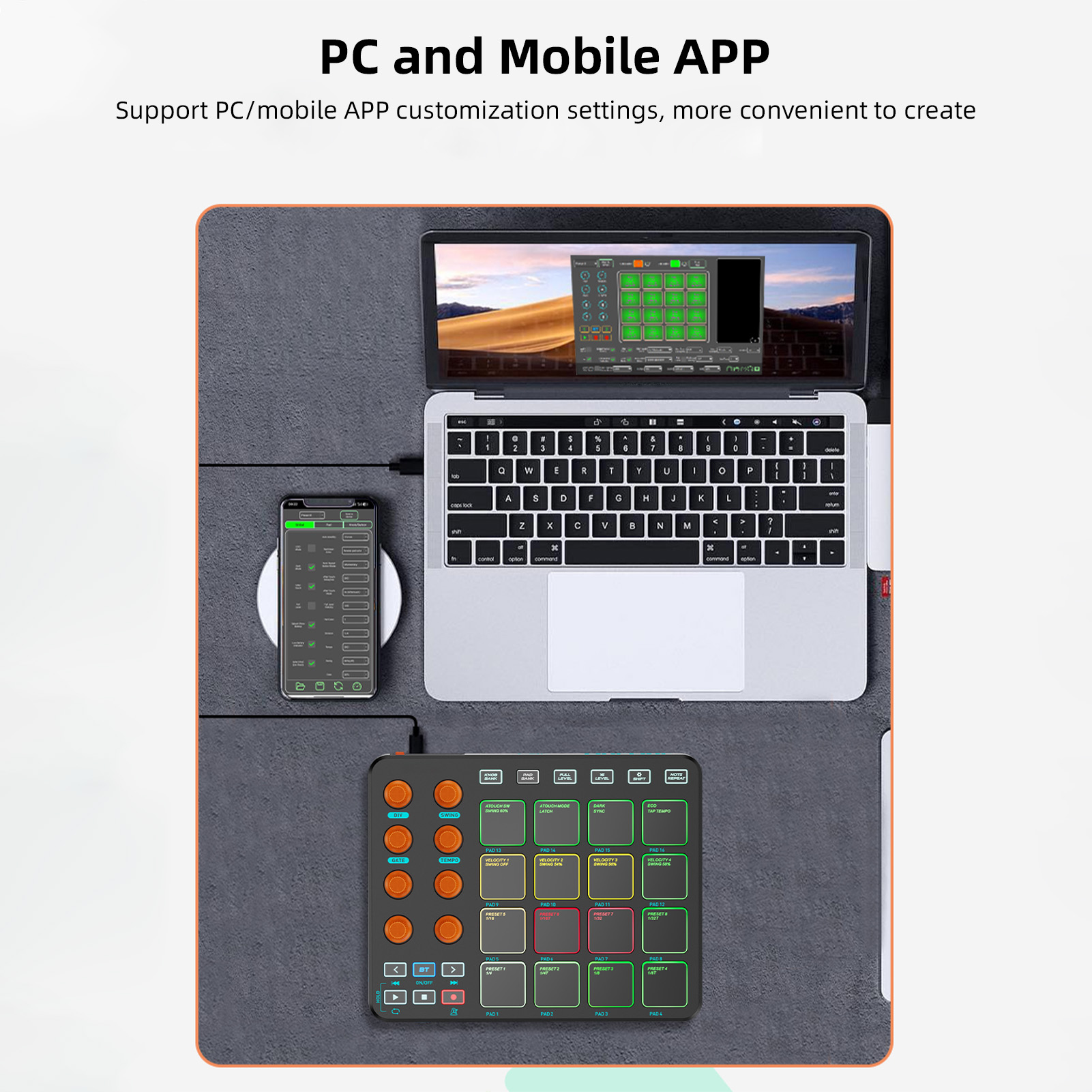 Midi Controller Pad - وحدة تحكم MIDI لوحة مفاتيح MIDI